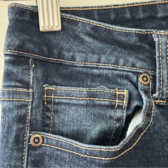 Harper Heritage High Rise Flare Mid Dark Wash Buttoned Denim Jeans EUC Size 27 - Picture 5 of 13